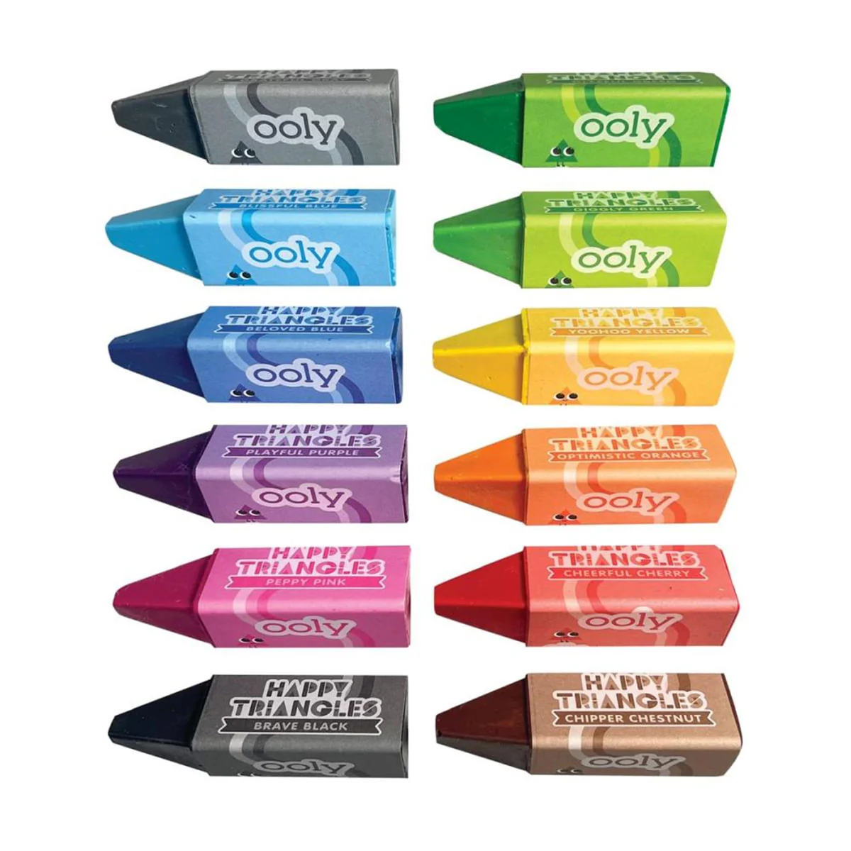 Crayons Jumbo Happy Triangles 12 Pack - Bobangles - Image 2