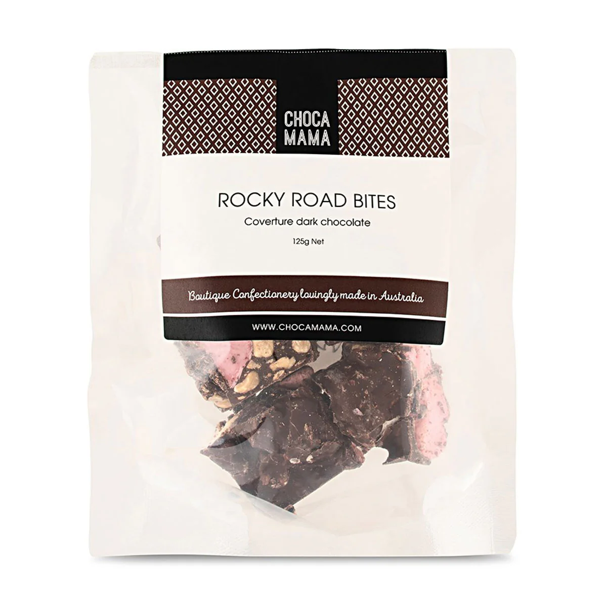 Dark Rocky Road Bites 125g - Chocomama
