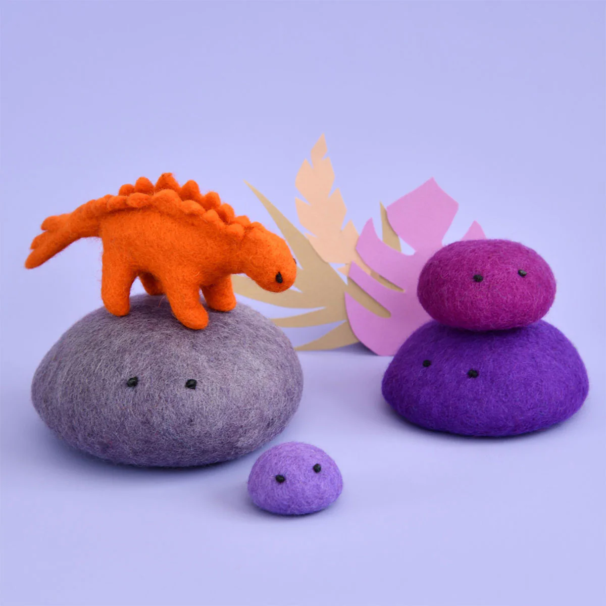 Dinosaur Felt  Stegosaurus Mini Orange - Dashdu