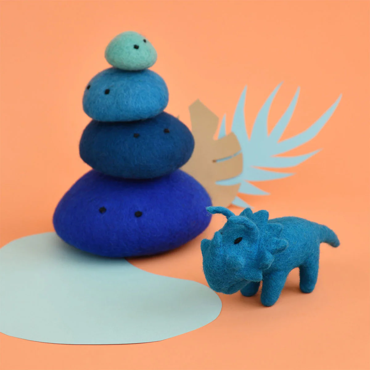 Dinosaur Triceratops Mini Blue - Dashdu