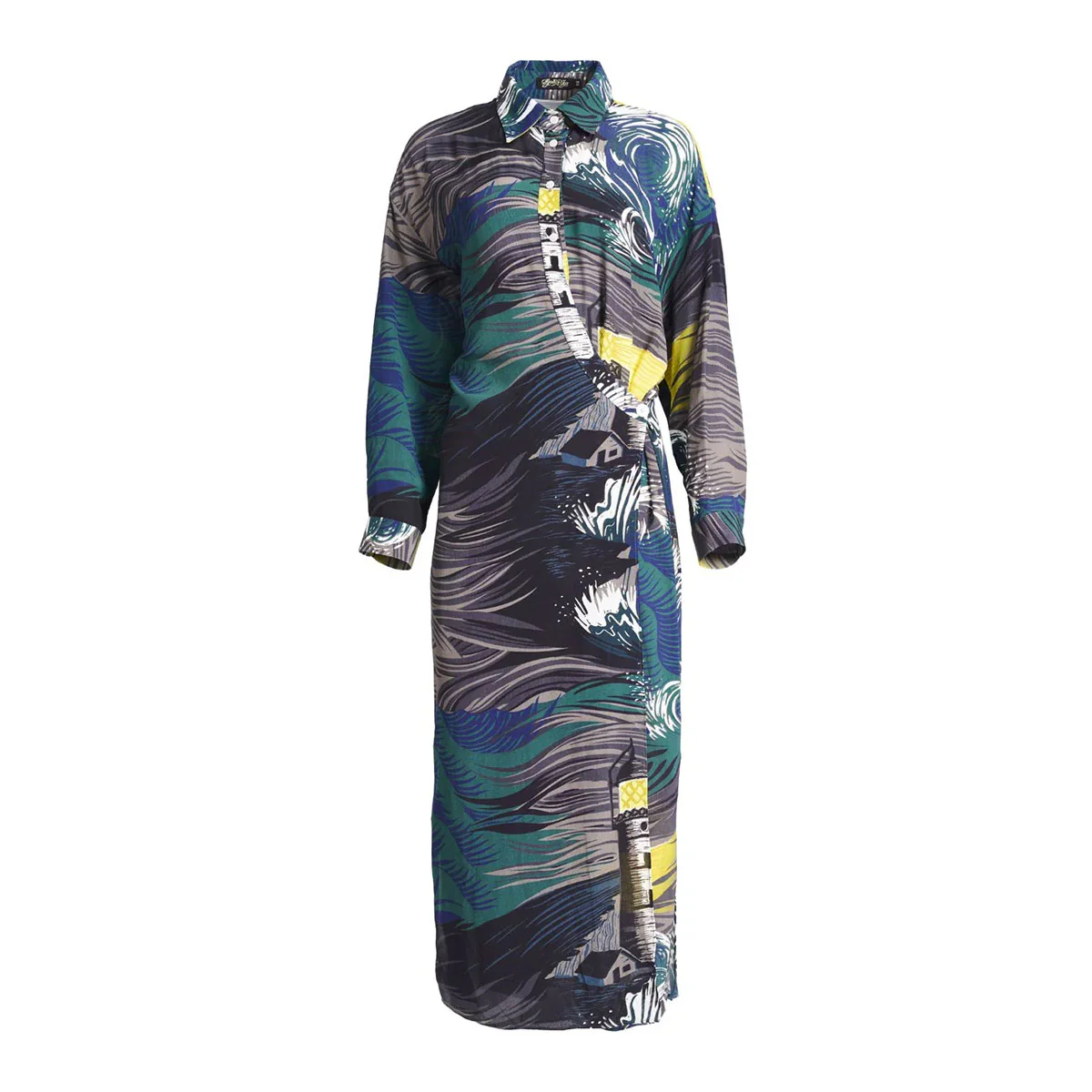 Dress Isla Fluido Storm Viscose - Olga De Polga