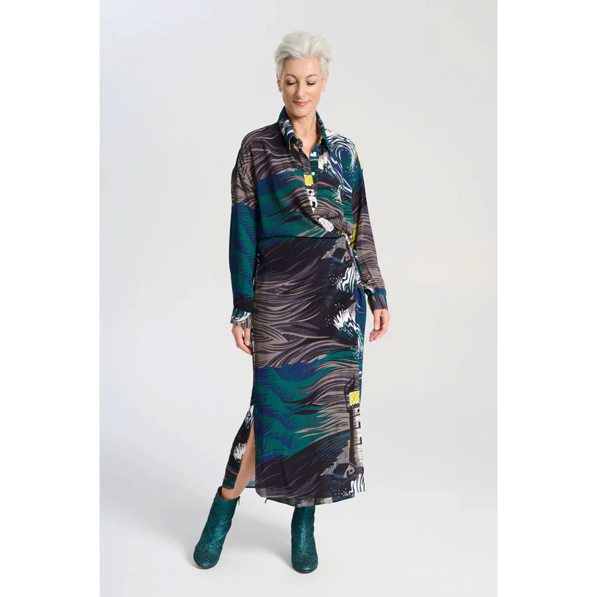 Dress Isla Fluido Storm Viscose - Olga De Polga - Image 2