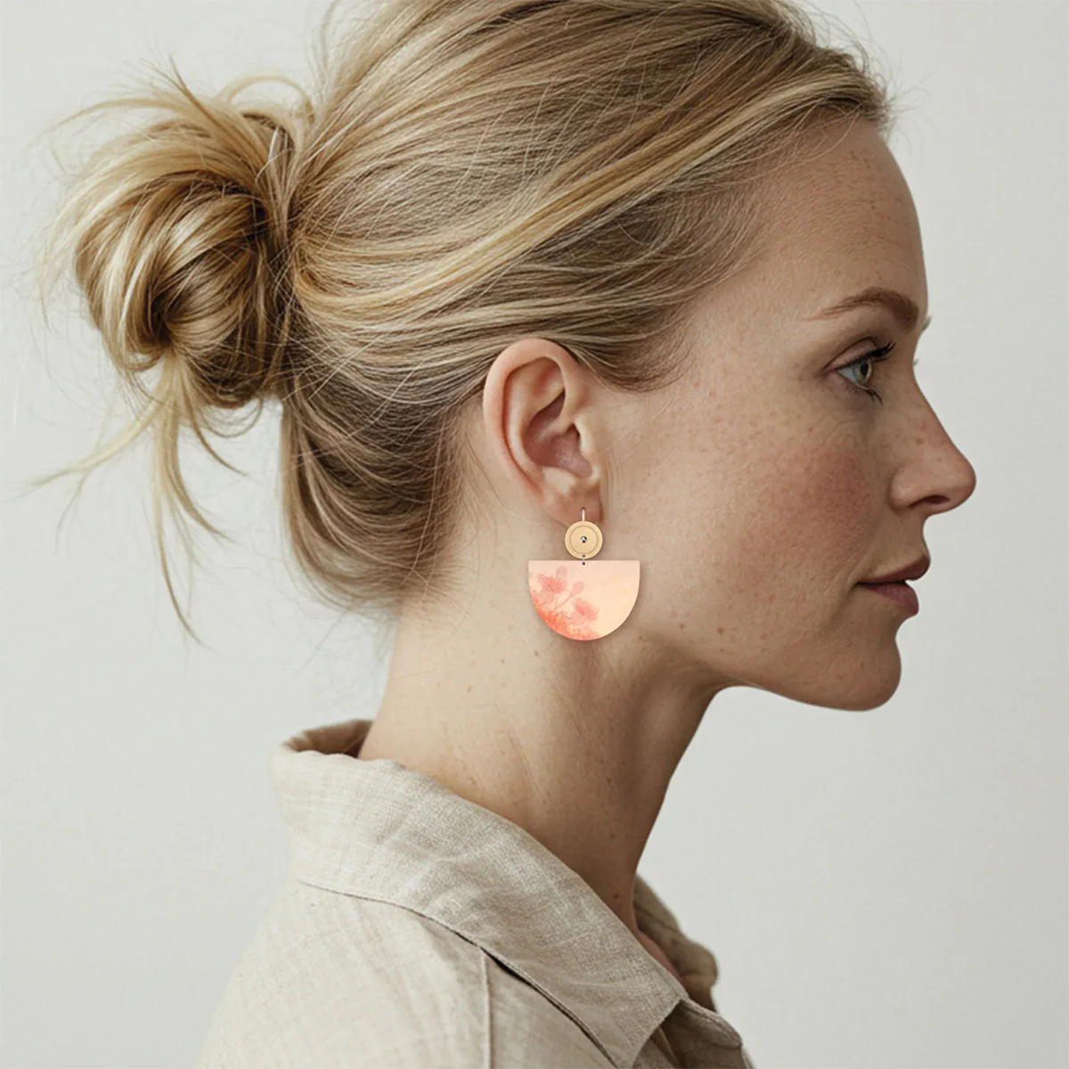 Drop Earrings Misty Large Bell Circle Ellis Rowan - Moe Moe Design - Image 2