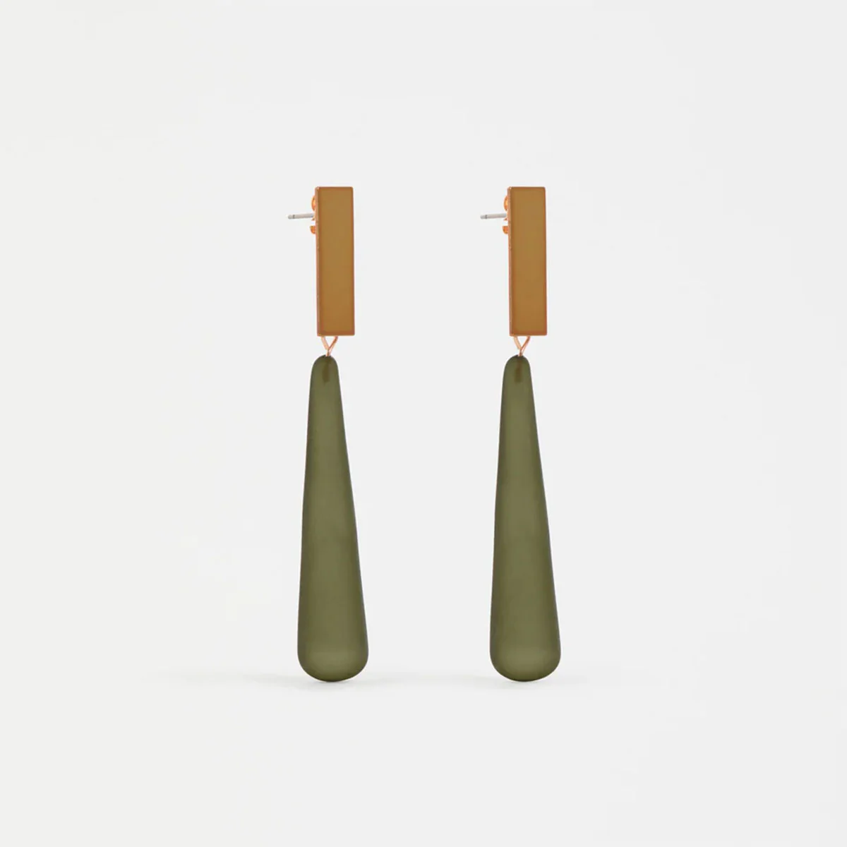 Earring Drop Arens Dark Olive - Elk Accessories