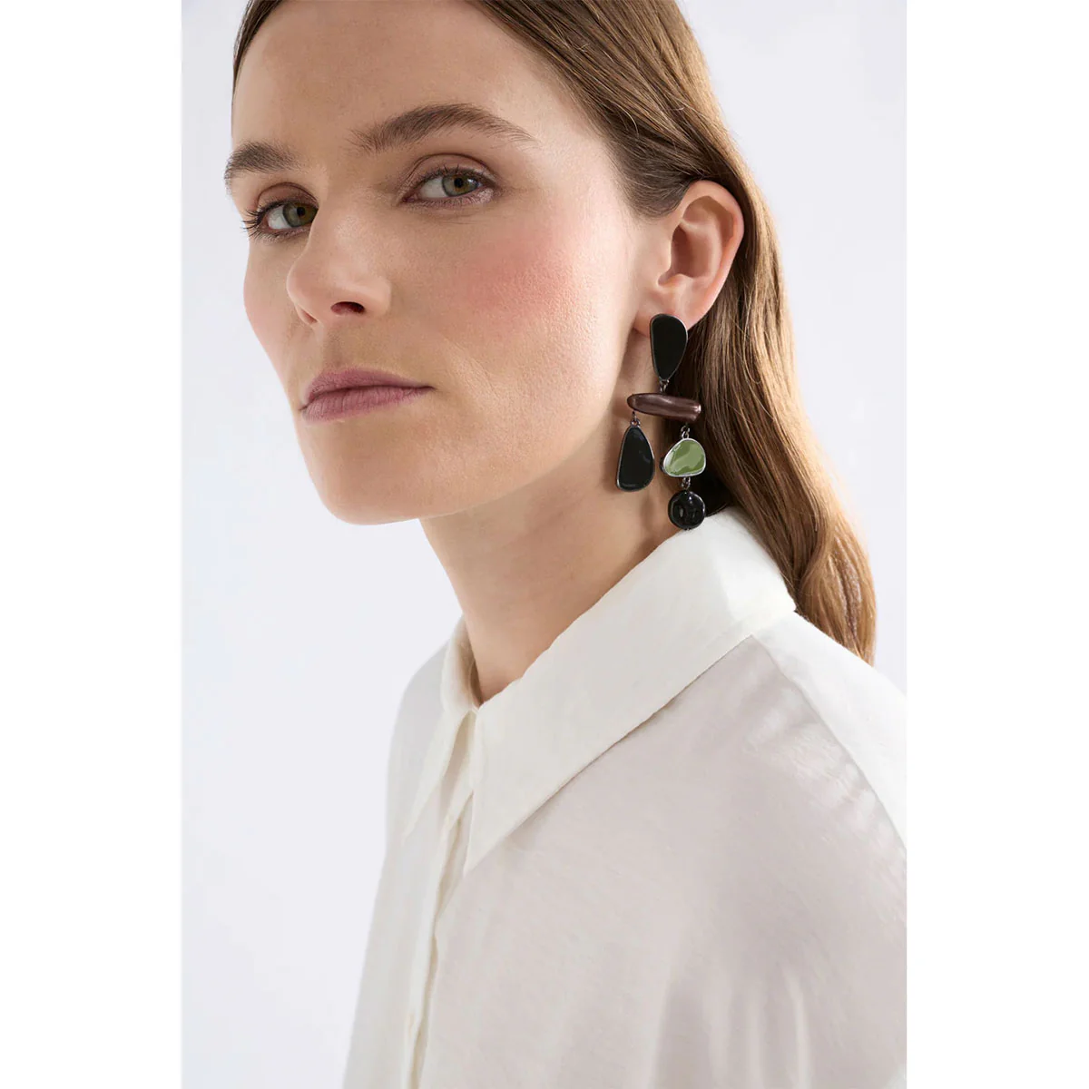 Earring Drop Runda Black - Elk Accessories - Image 2