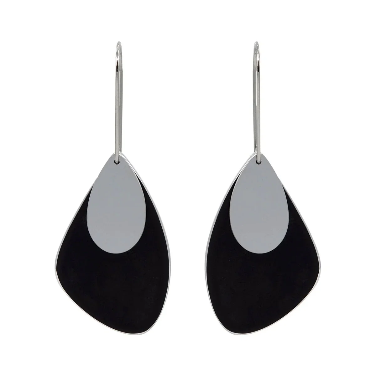 Earring Droplet Angle Black - FINK