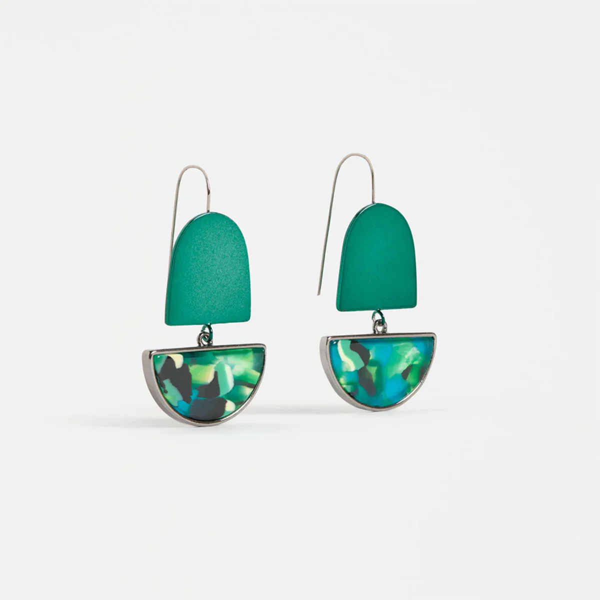 Earring Hook Heran Green Tortoiseshell - Elk Accessories