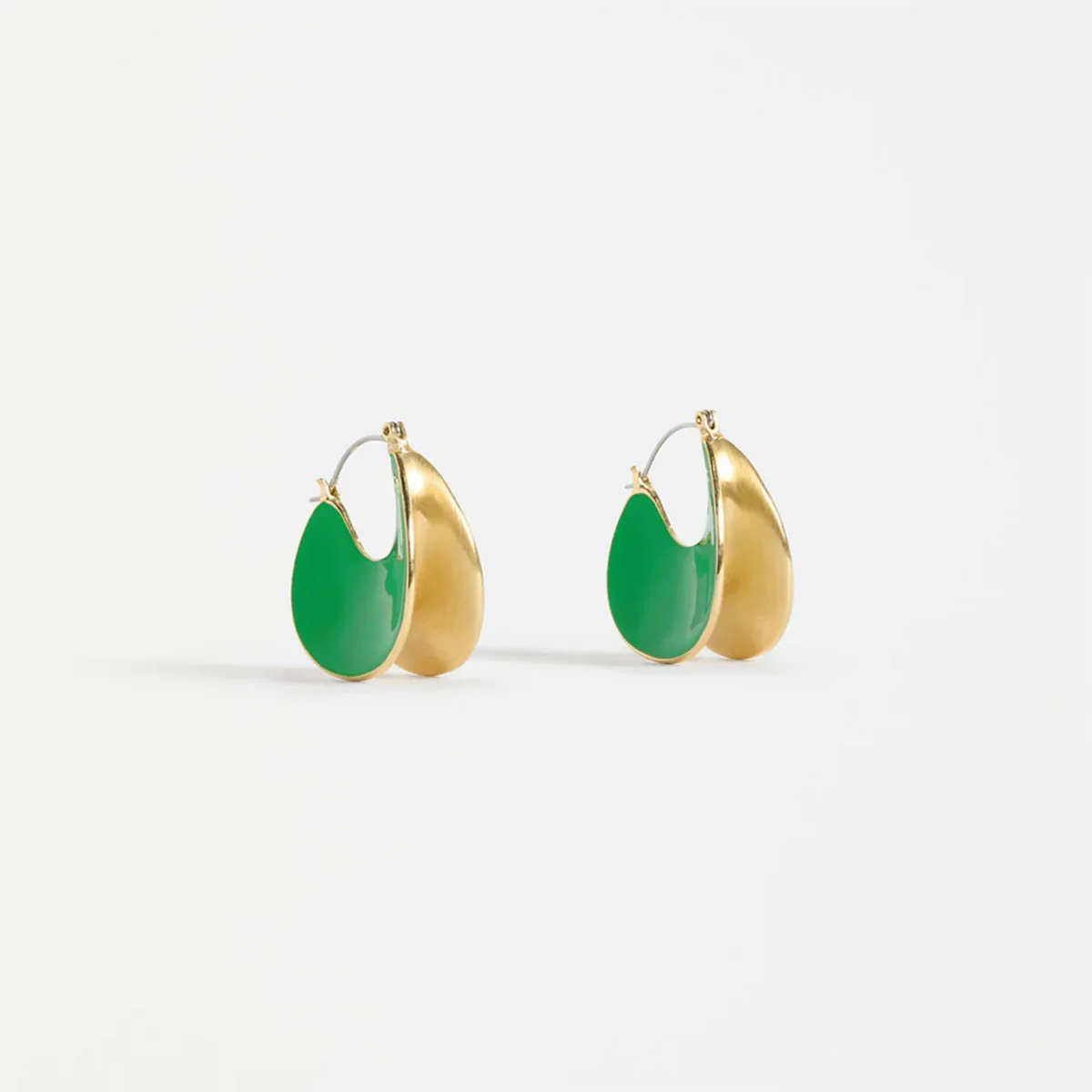 Earring Large Hoop Apenn Vine Green - Elk Accessories