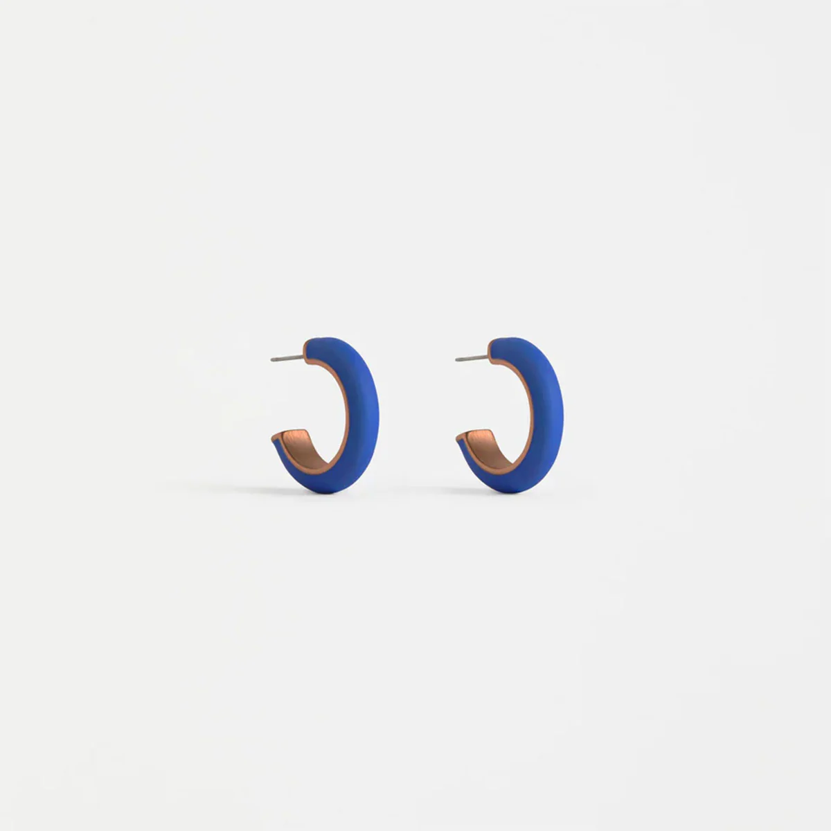 Earring Mini Hoop Emal Cobalt - Elk Accessories
