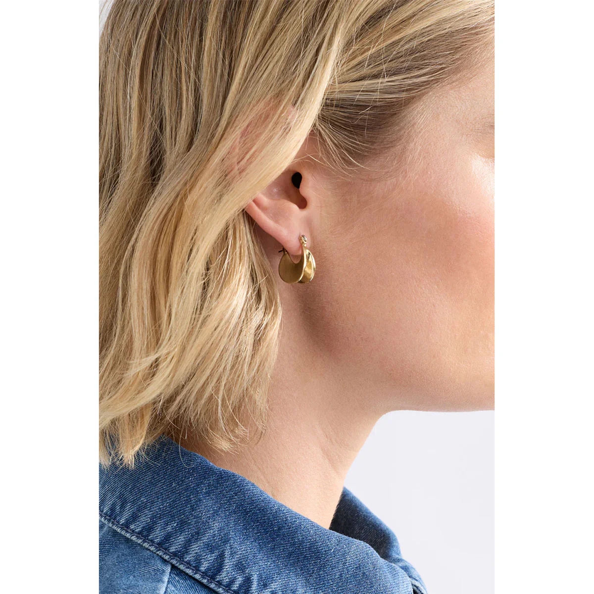 Earring Small Hoop Apenn Gunmetal - Elk Accessories - Image 2