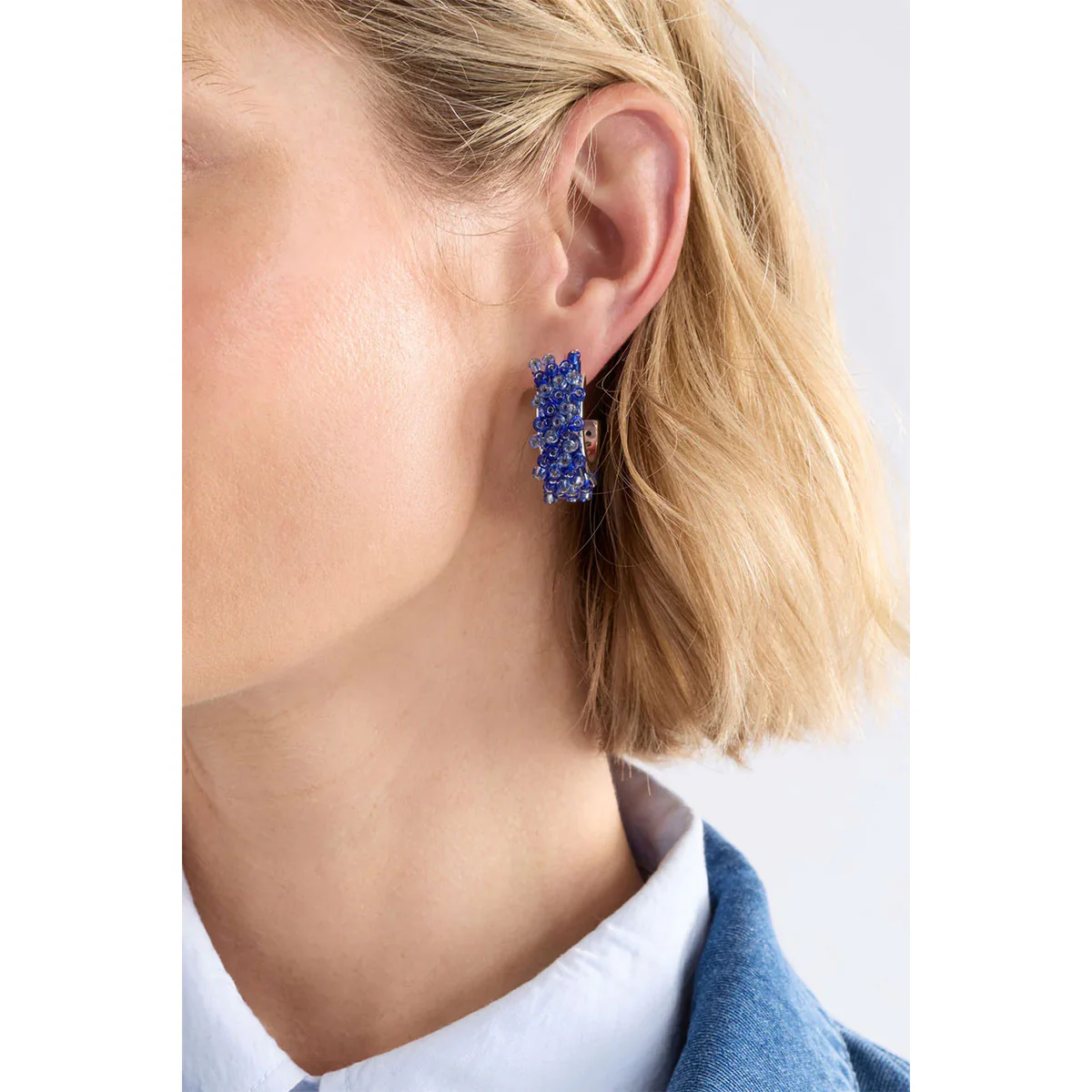 Earring Small Hoop Karan Denim - Elk Accessories - Image 2
