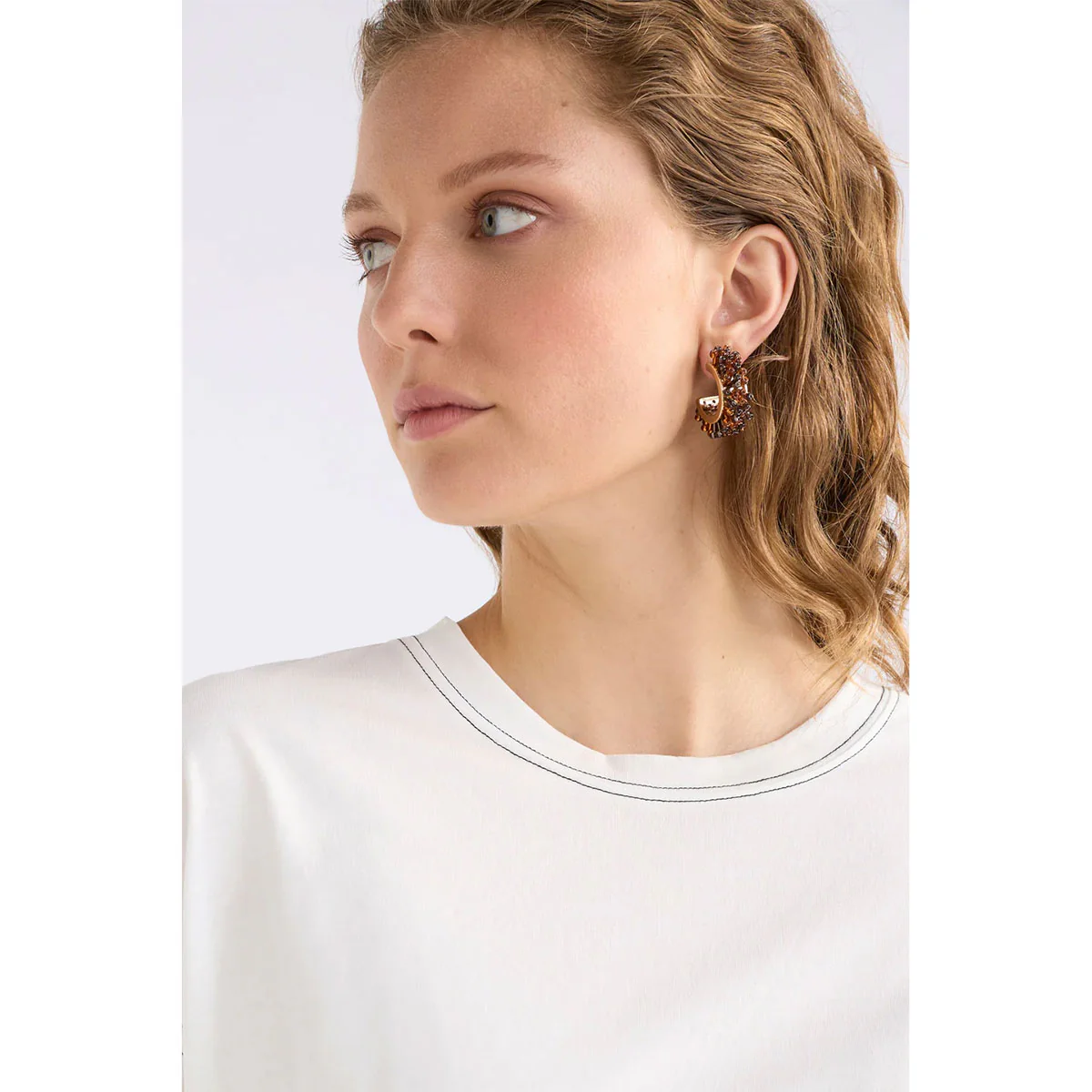 Earring Small Hoop Karan Tortoiseshell - Elk Accessories - Image 2