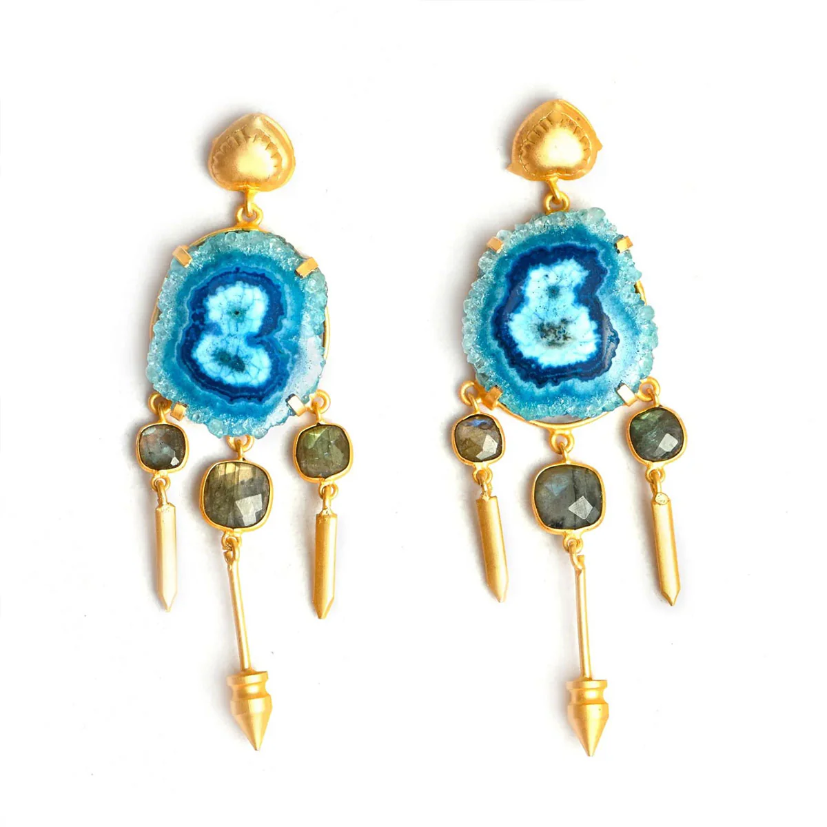 Earring Syren blue - Gemajestry