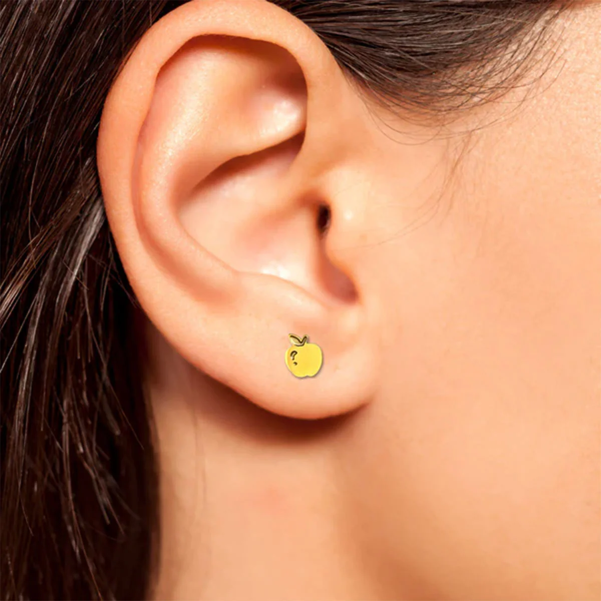 Earrings Apple Gold Studs - Originals Lab - Image 2
