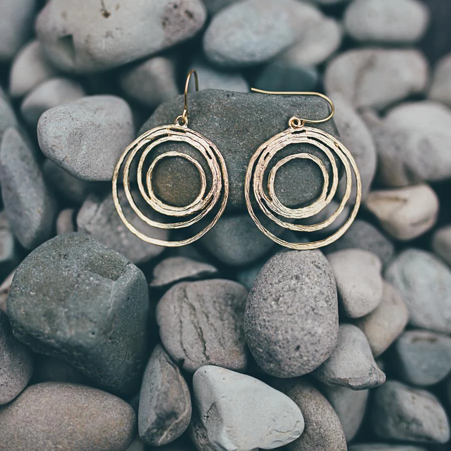 Earrings Multiple Circles Gold - Bec Stern - Image 2