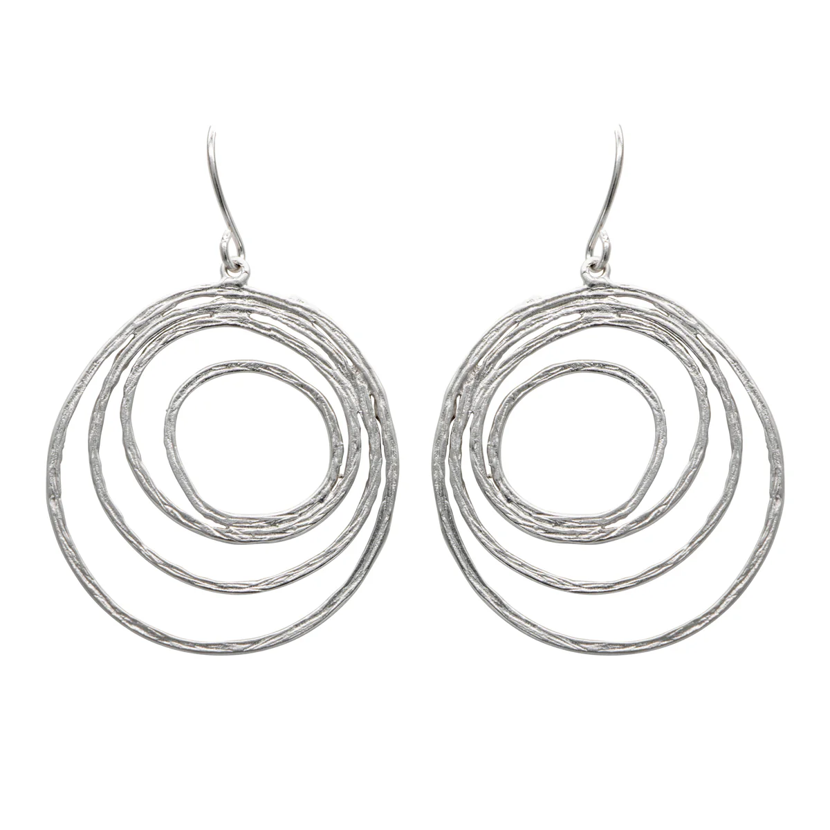 Earrings Multiple Circles Silver - Bec Stern