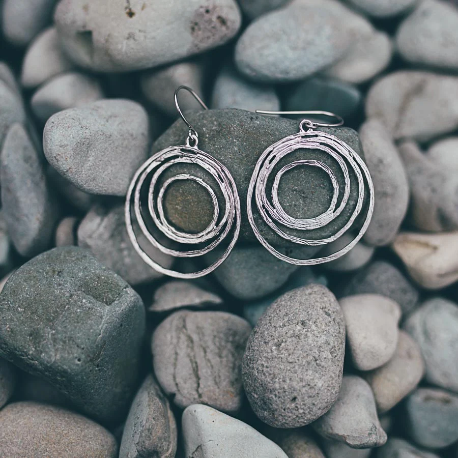 Earrings Multiple Circles Silver - Bec Stern - Image 2