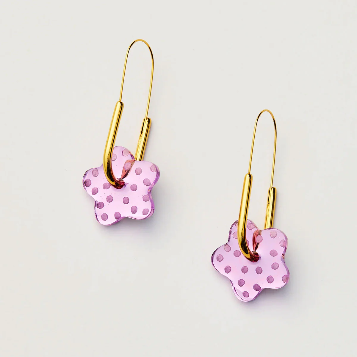 Earrings Dotty Flower Violet - Martha Jean