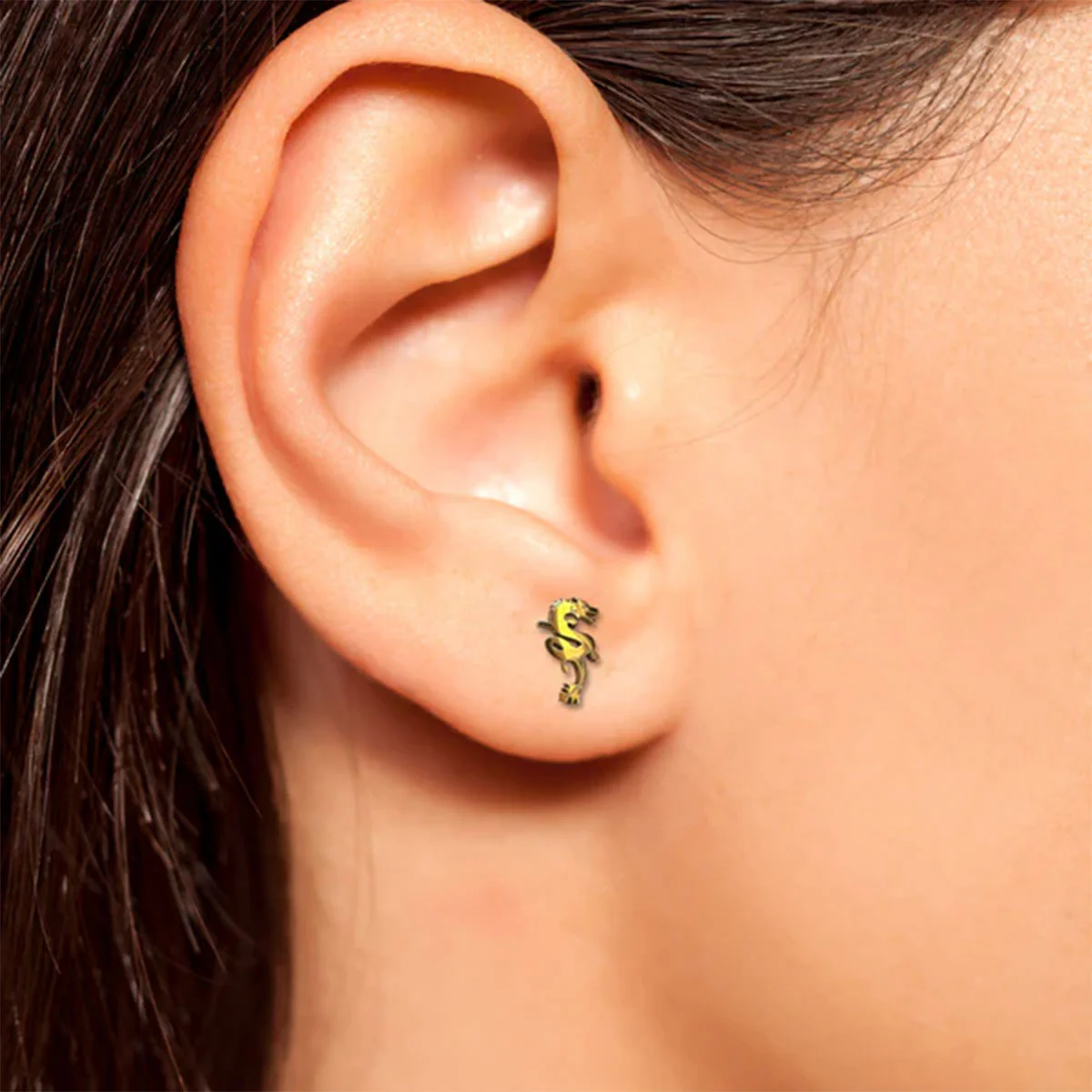 Earrings Dragon Gold Studs - Originals Lab - Image 2