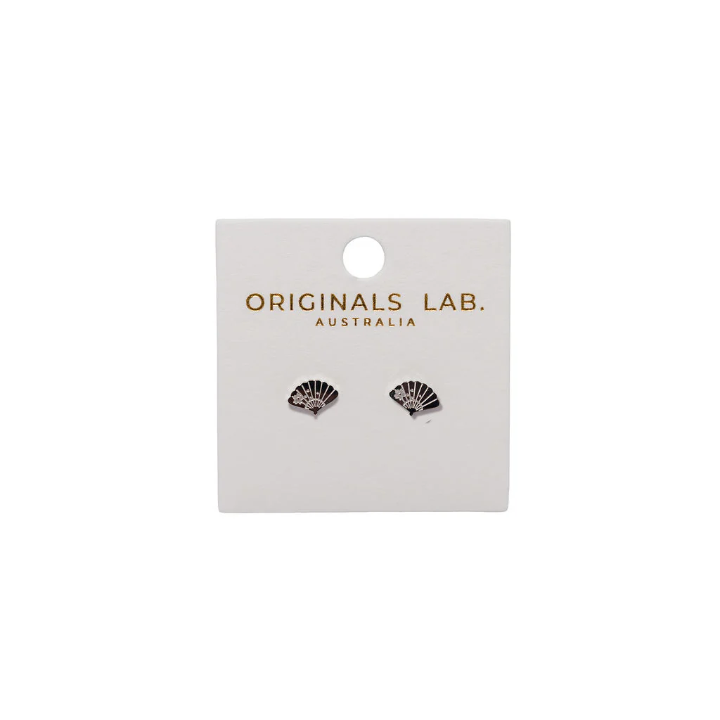 Earrings Fan Silver Studs - Originals Lab