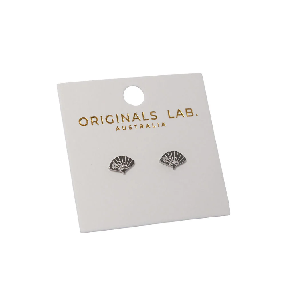 Earrings Fan Silver Studs - Originals Lab - Image 2
