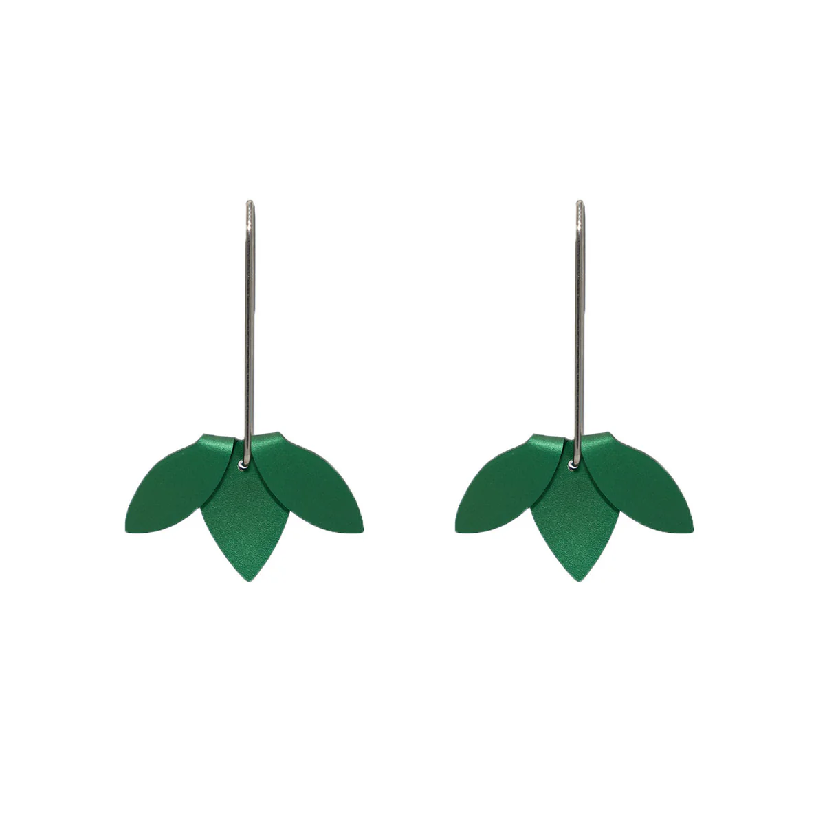 Earrings Green Flip/Point - Fink