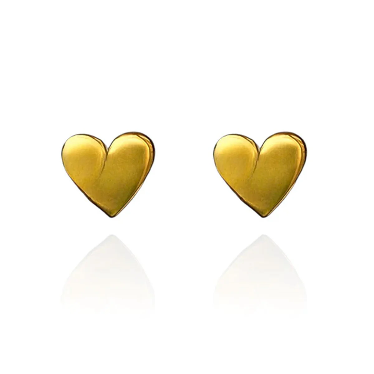 Earrings Heart Gold Studs - Originals Lab