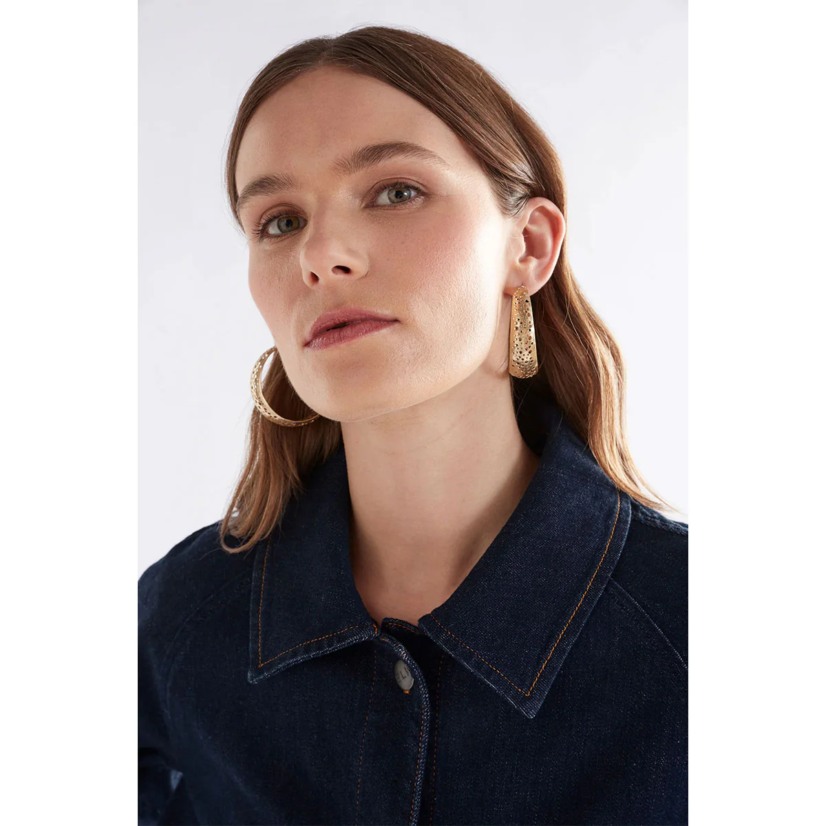 Earrings Hulle Large Hoop Gold - Elk - Image 2