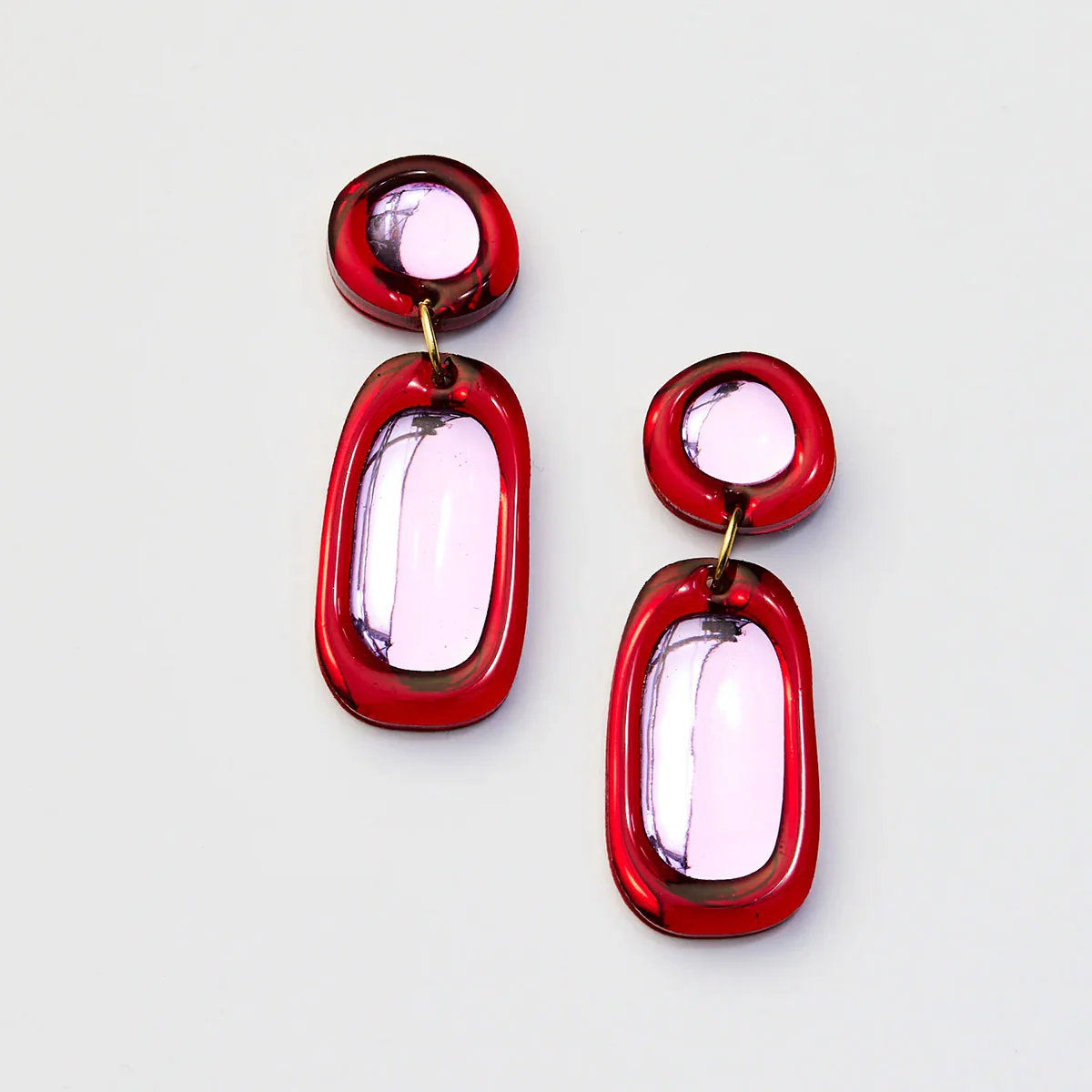 Earrings Jelly Drop Burgundy / Violet - Martha Jean