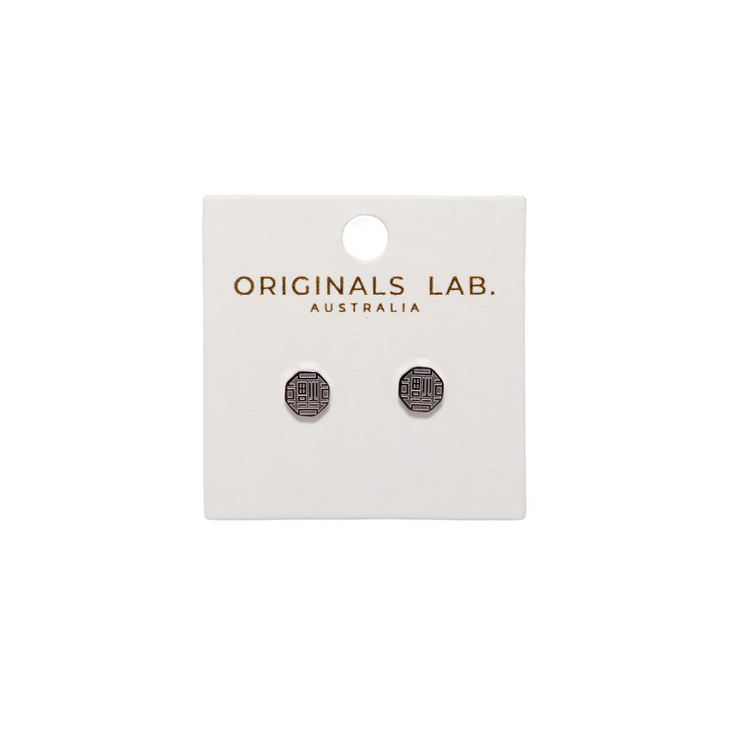 Earrings Korean Bok Silver Studs - Originals Lab