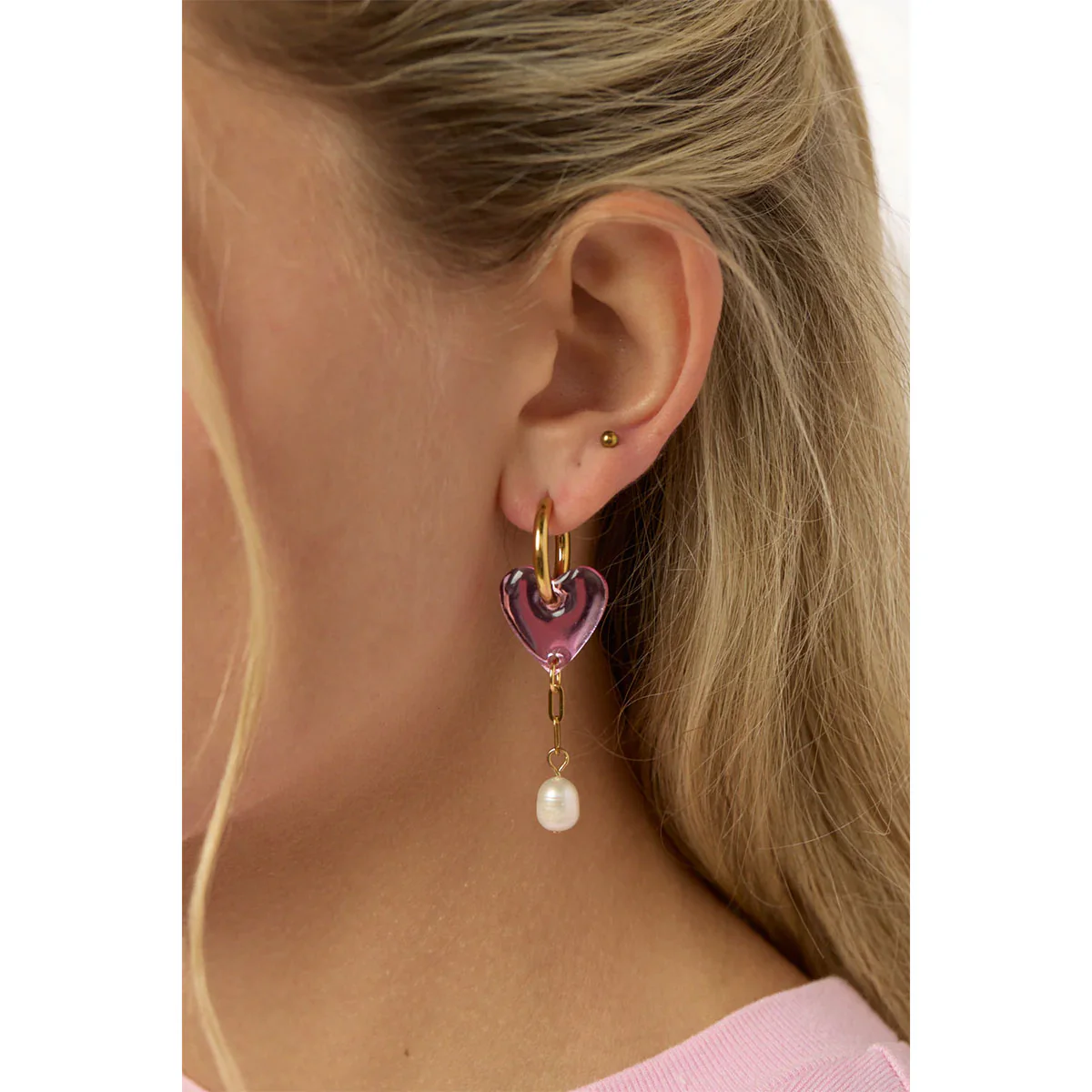 Earrings Lorraine Pink - Martha Jean - Image 2
