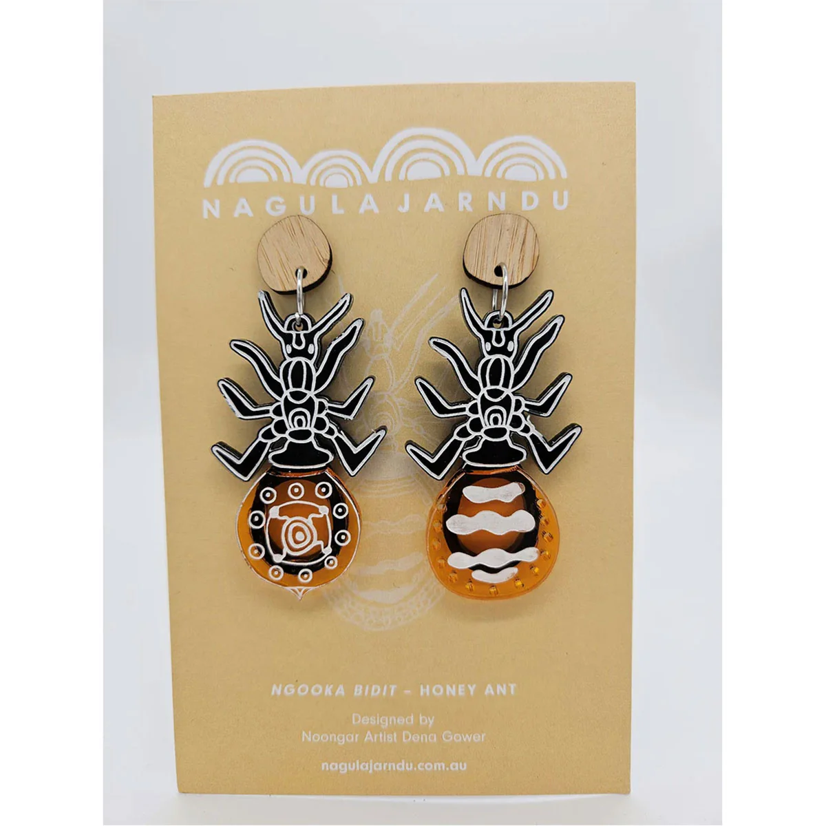 Earrings Ngooka Bidit (Honey Ant) Dena Gower- Nagula Jarndu