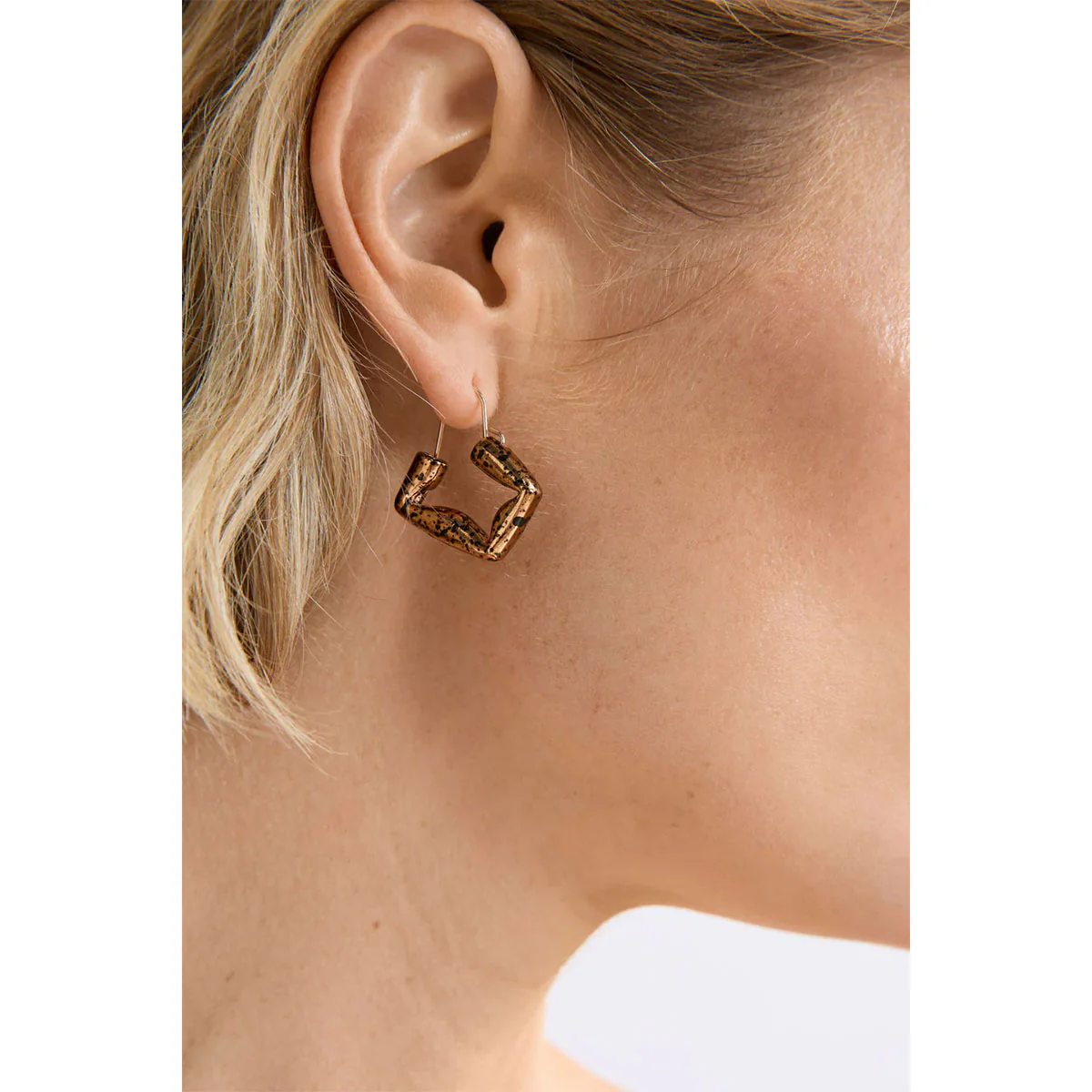 Earrings Oban Artichoke Square Hoop - Elk - Image 2