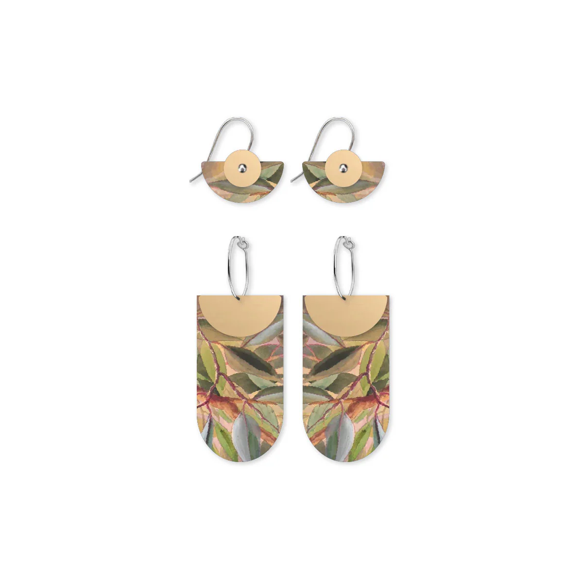 Earrings Pack Eucalyptus Ellis Rowan - Moe Moe Design