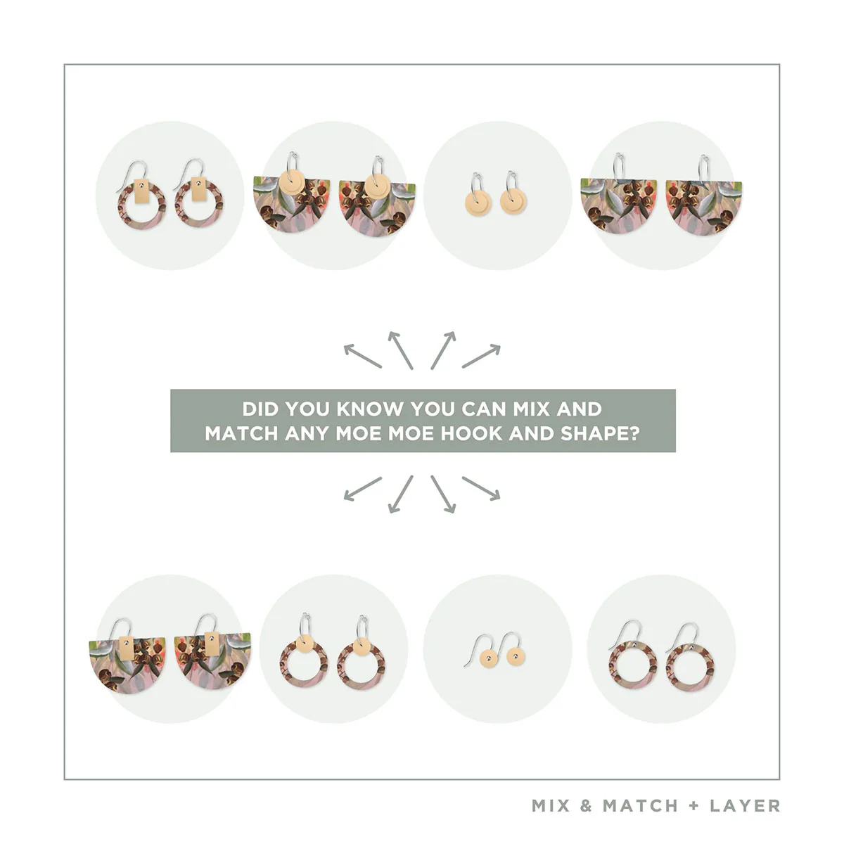 Earrings Pack Gumnuts Bell Halo Ellis Rowan - Moe Moe Design - Image 4