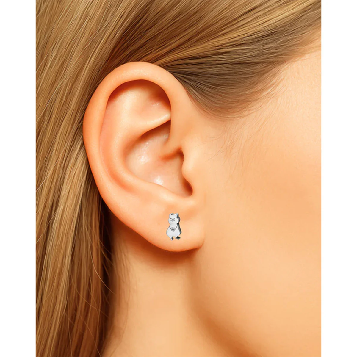 Earrings Quokka Silver Studs - Originals Lab - Image 2
