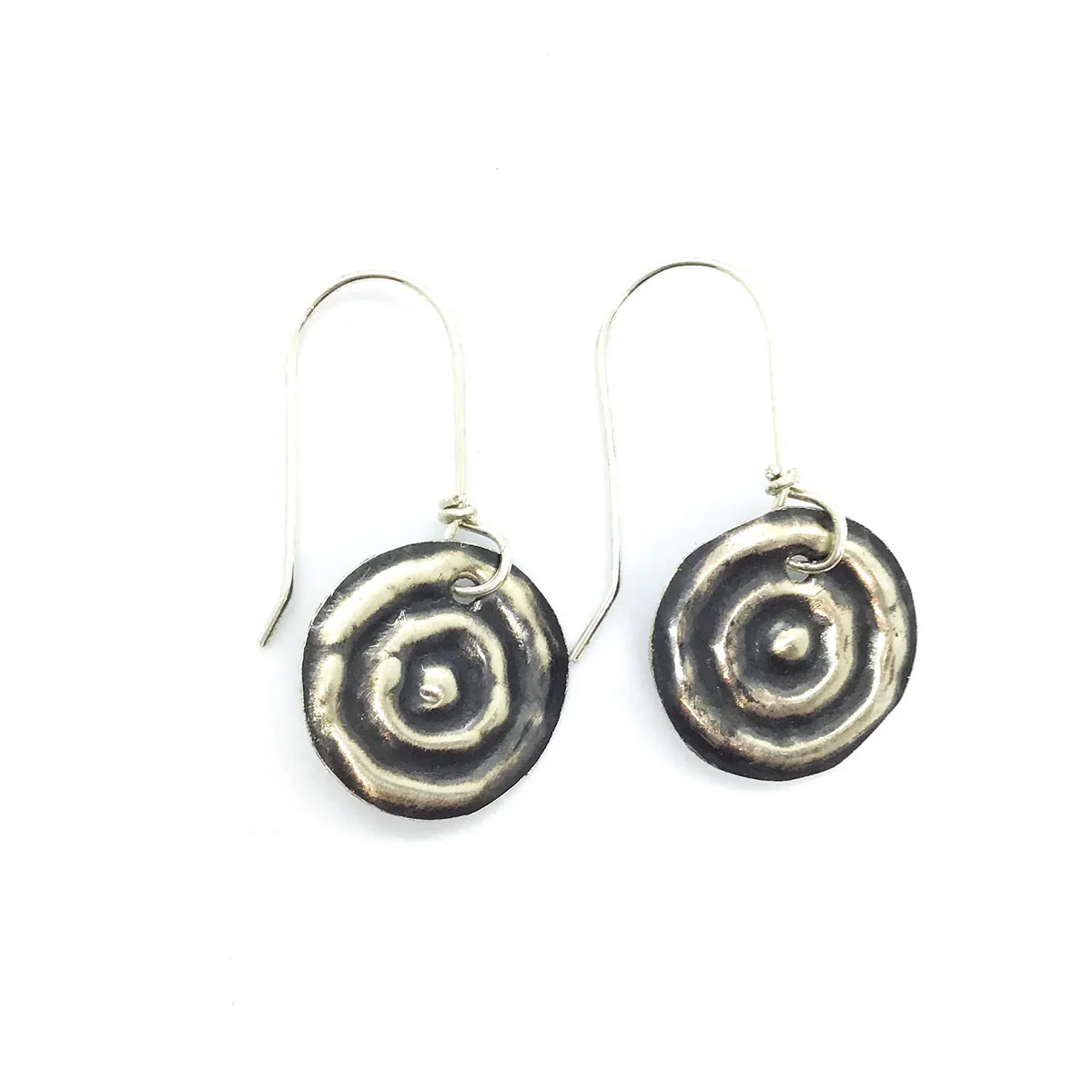 Earrings Small Waterhole Plain Sterling Silver - Sonia Pallett