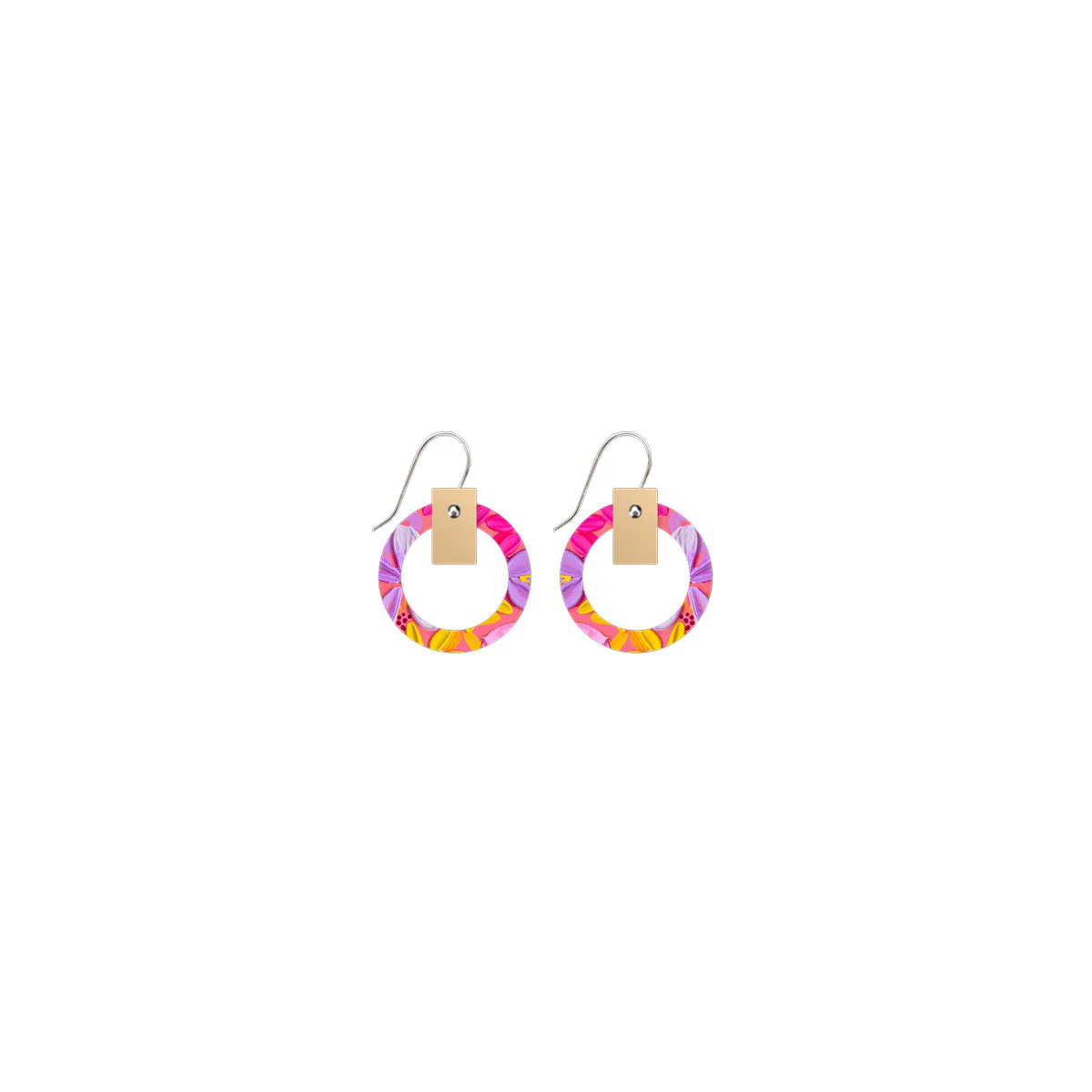 Earrings Sorbet Blooms Small Orbit Hoop - Moe Moe