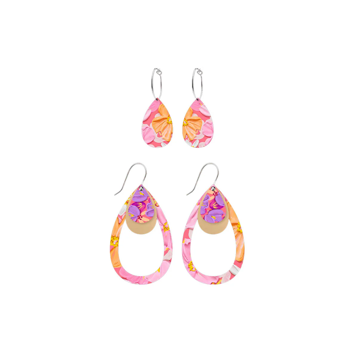 Earrings Sorbet Blooms Trinity Tear Pack - Moe Moe