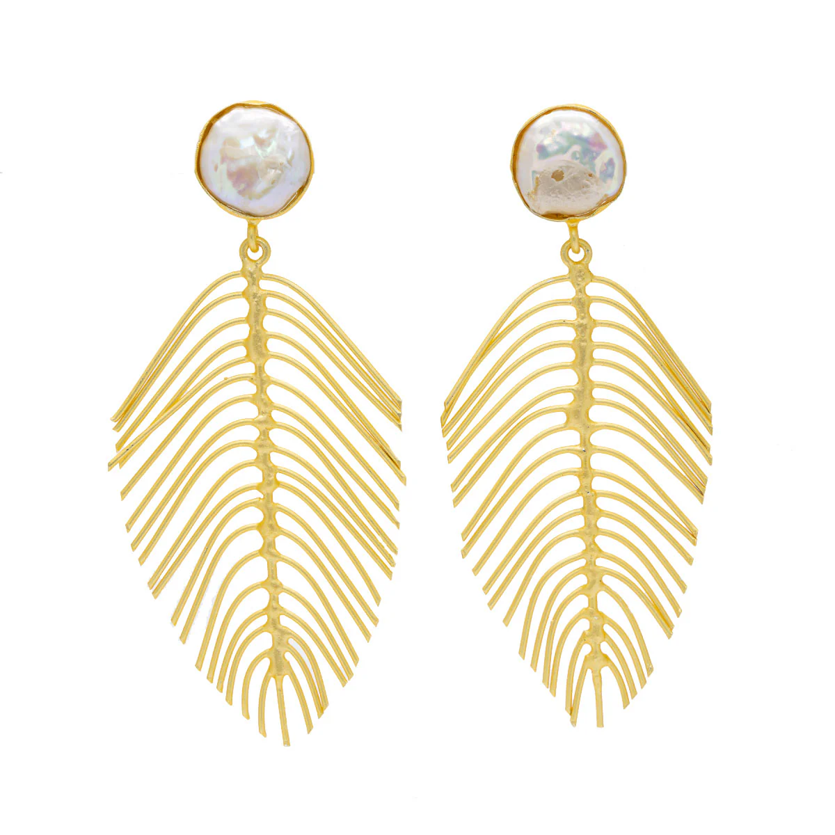 Earrings Statement Fern - Gemajesty