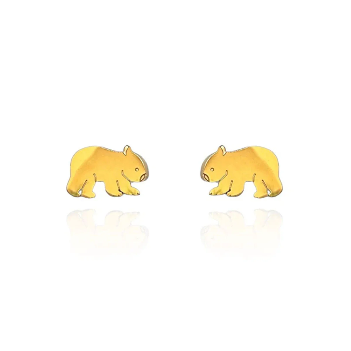 Earrings Wombat Gold Studs - Originals Lab