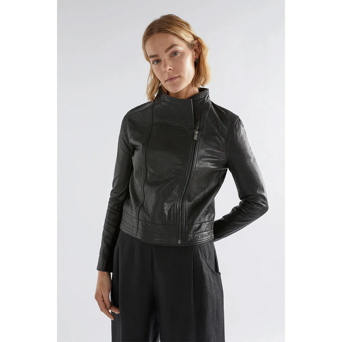 Elk Jacket Lader Leather Black - Image 3