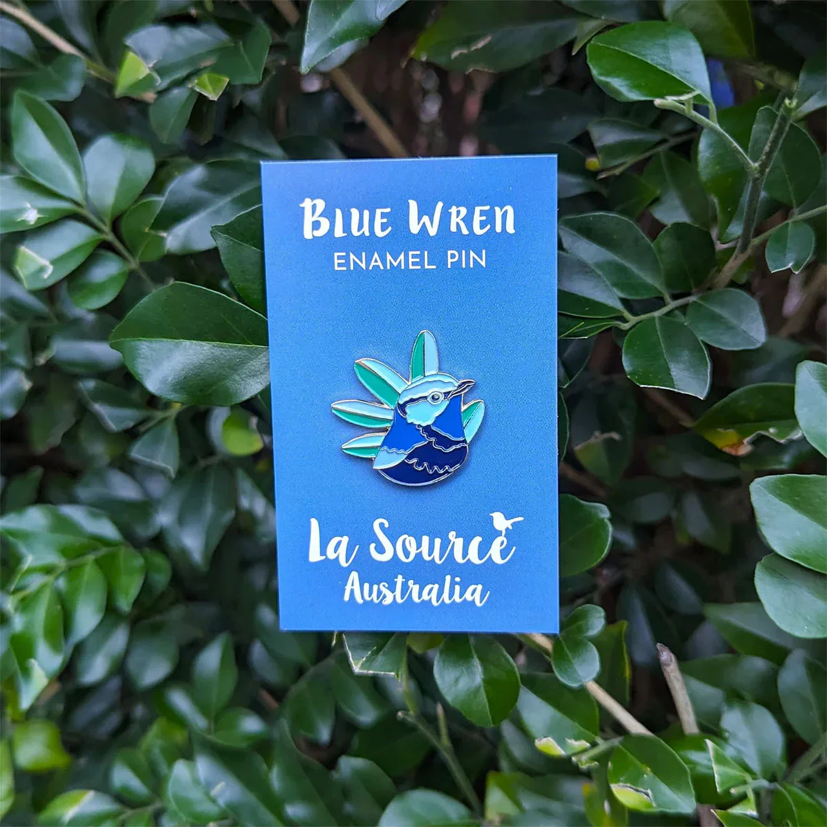 Enamel Pin Blue Wren - La Source - Image 2