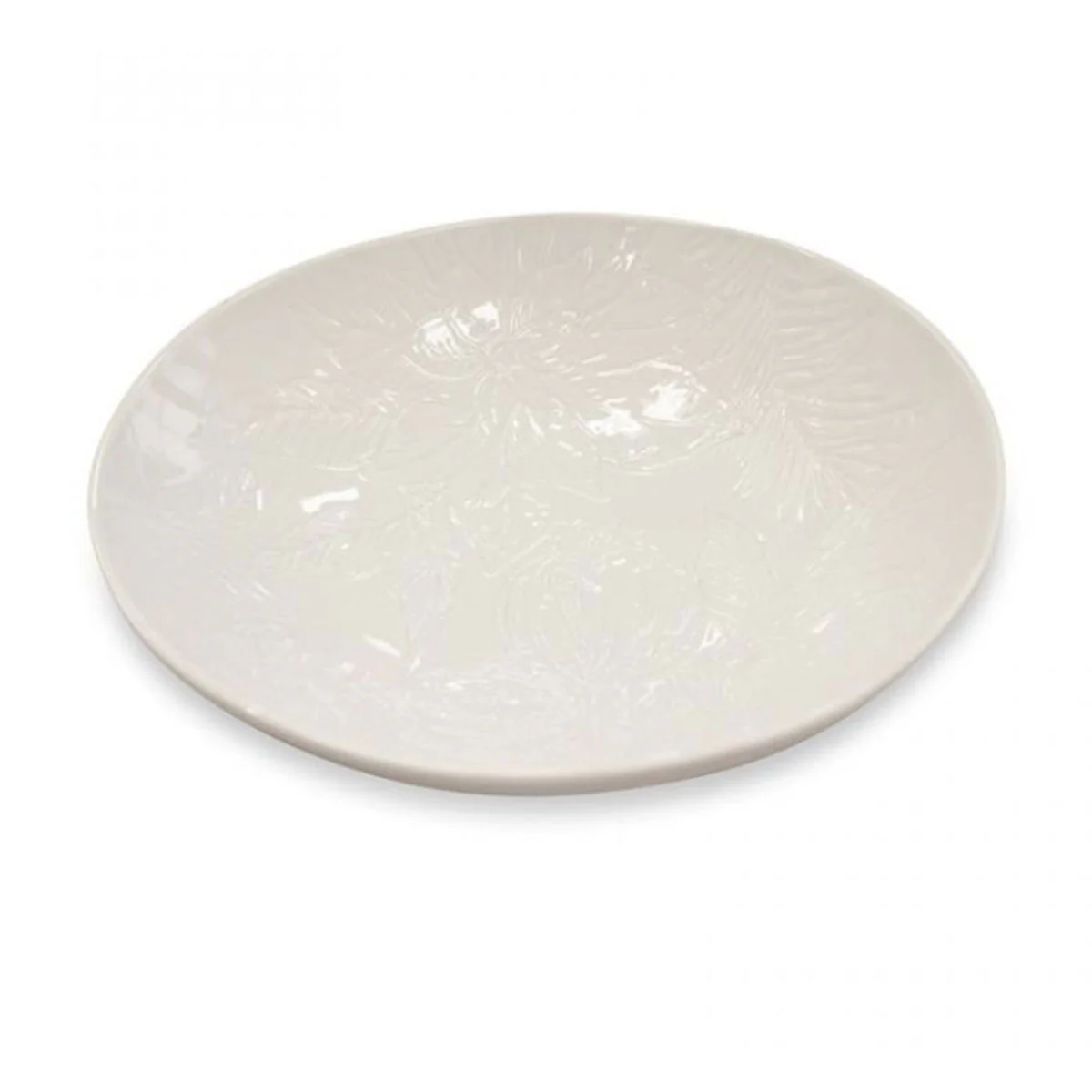 Engraved Bowl Poinsettia White - Madras Link