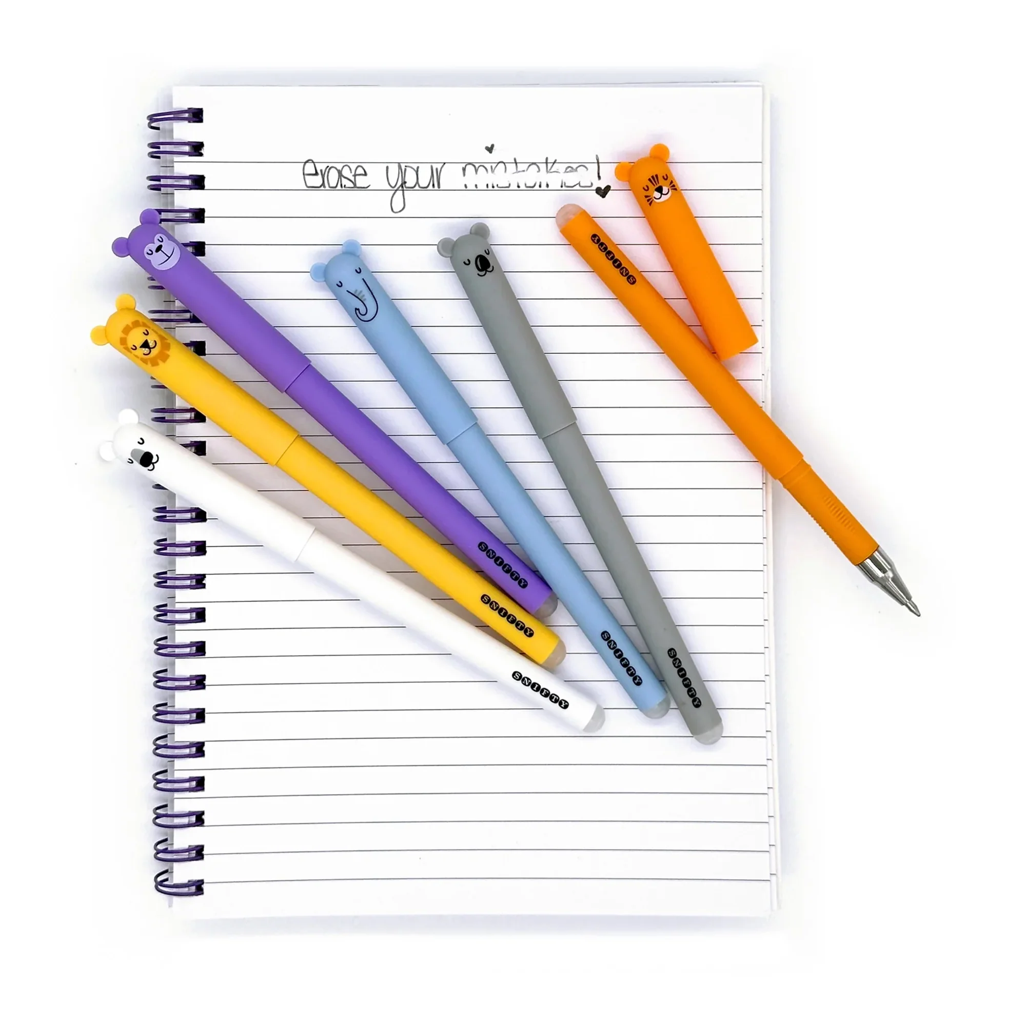 Erasable Gel Pens Wildlife Assorted - Snifty - Image 2