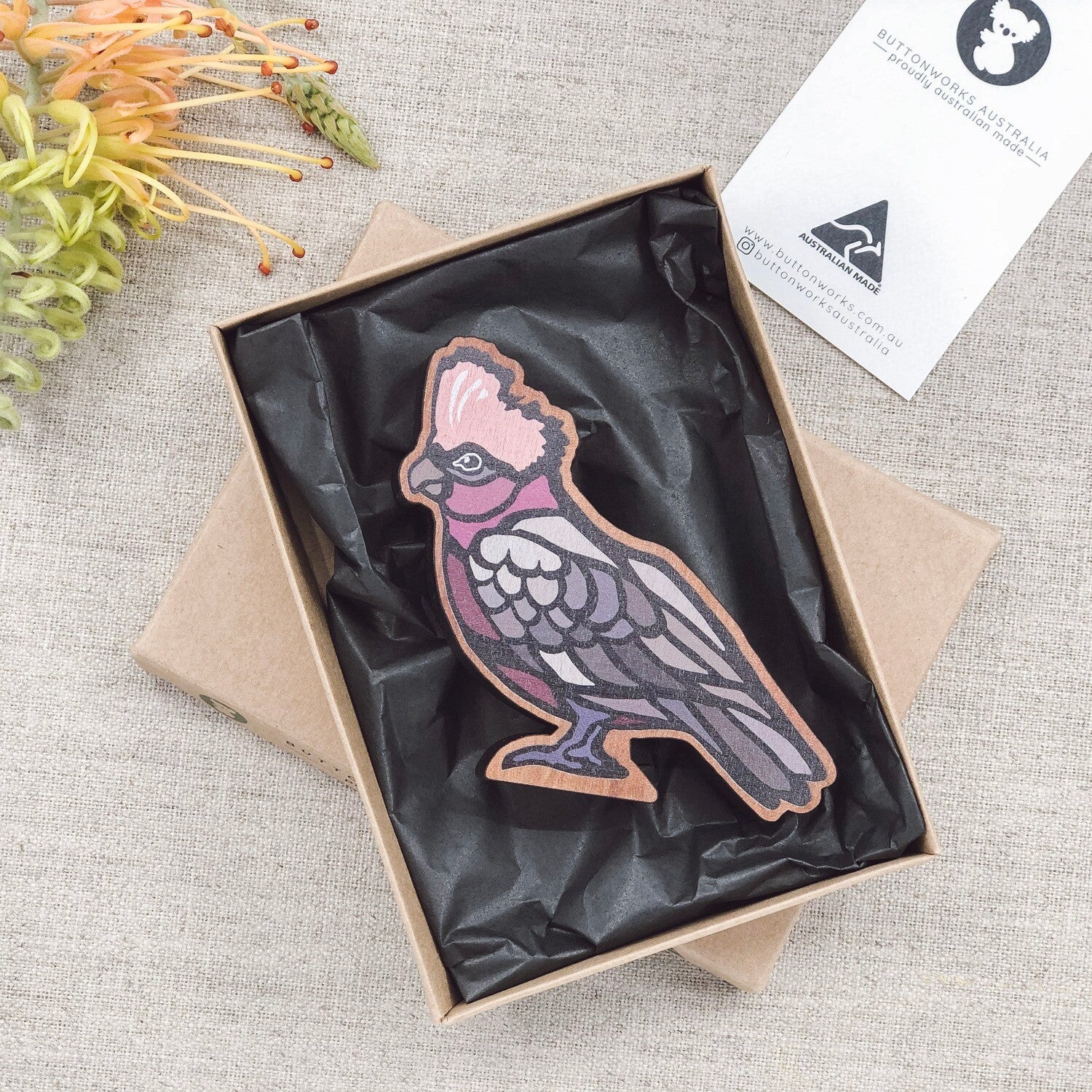 Figurine Wooden Galah - Buttonworks - Image 2