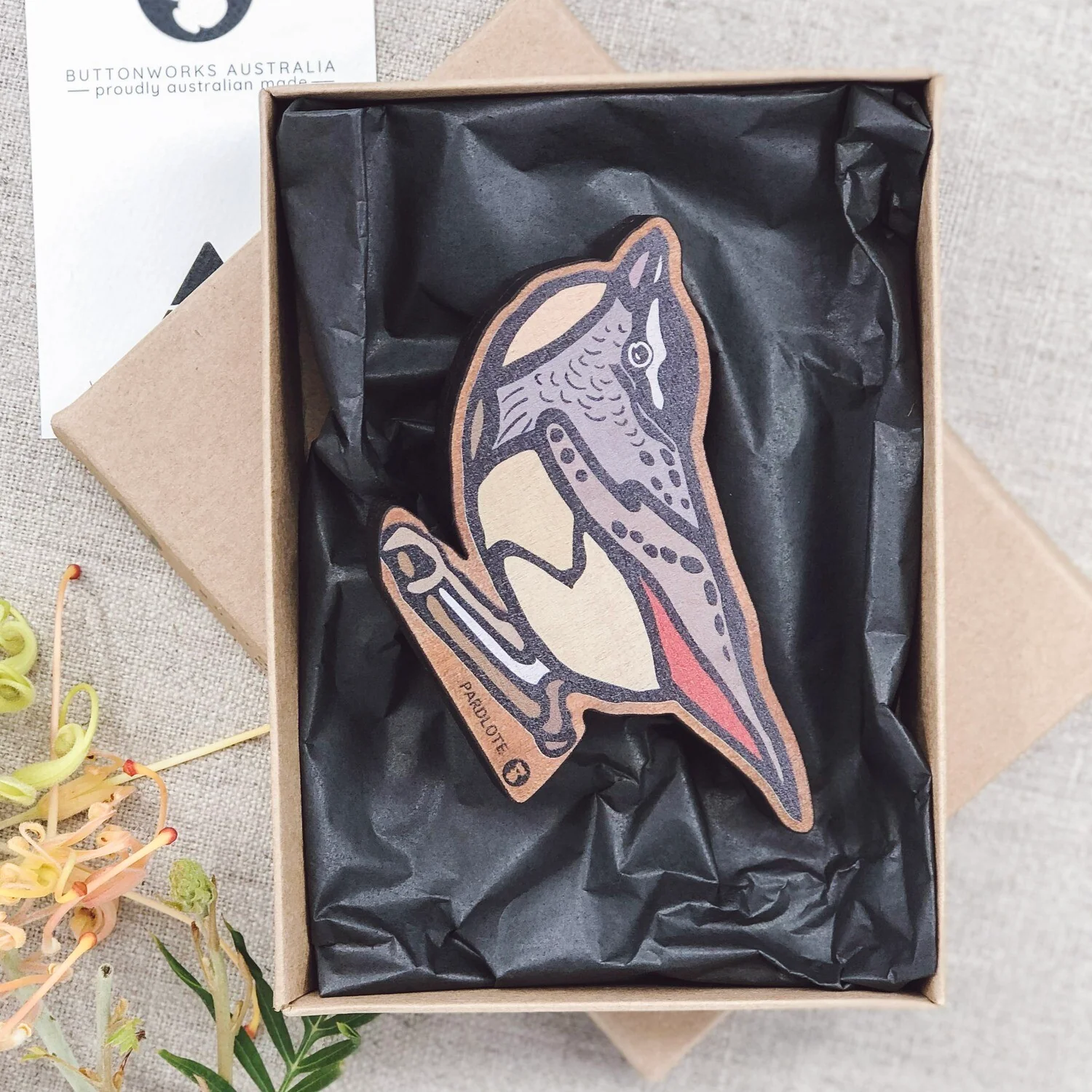 Figurine Wooden Pardalote - Buttonworks - Image 2