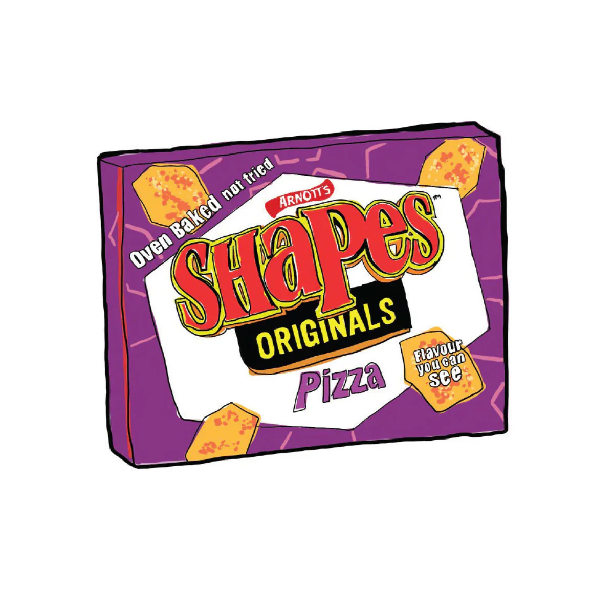 Fridge Magnet Australiana Icons Pizza Shapes