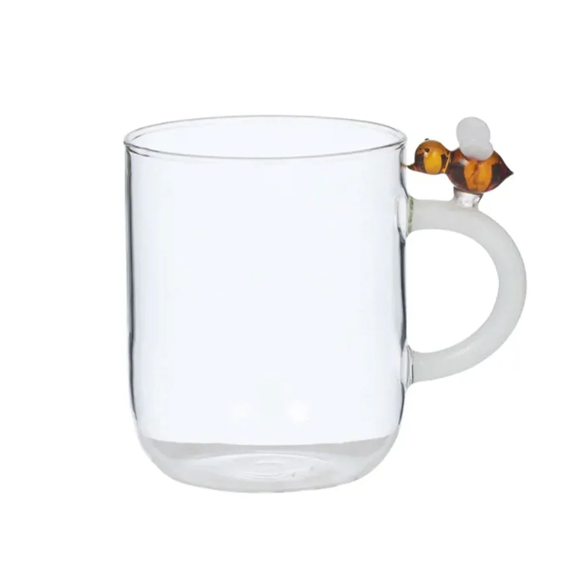 Glass Mug Bee Clear Amber - Coast to Coast