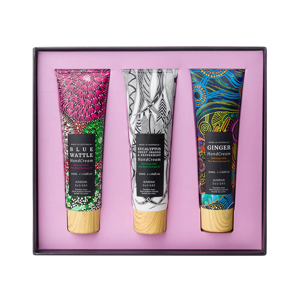 Hand cream Trio Set Blue Wattle Eucalyptus Ginger - Alperstein Designs